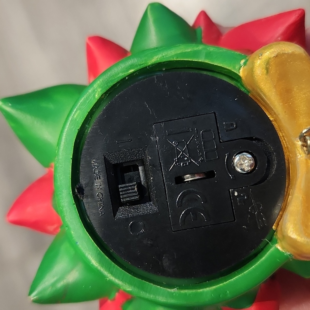 EUC Disney Fairy on poinsettia w/Changing colors light Emma Christmas Ornament - Picture 5 of 7
